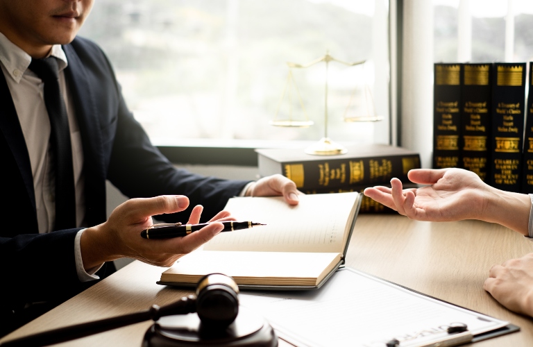 The lawyer and client discuss criminal appeal